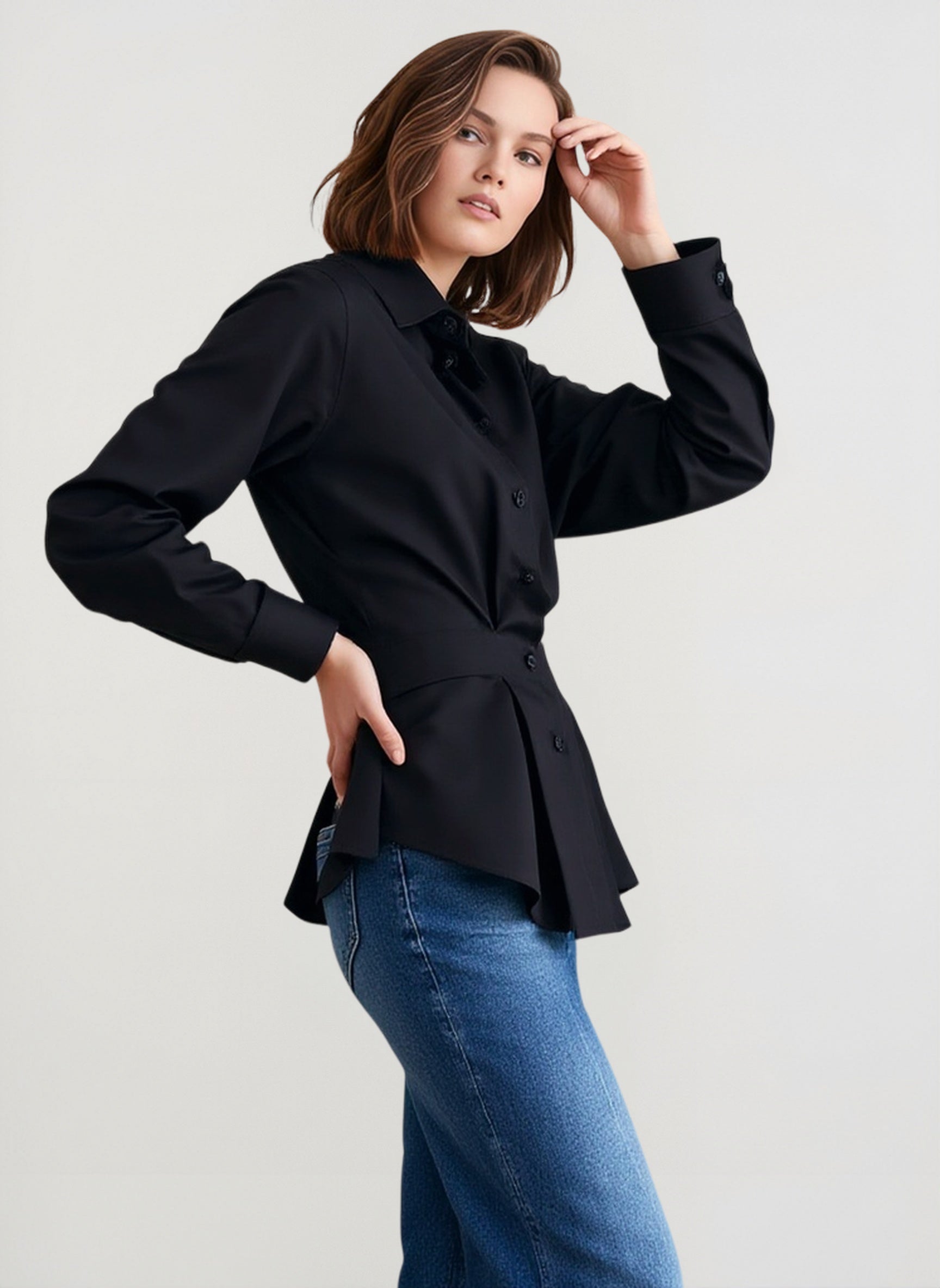 Luxe Tailored Collared Blouse