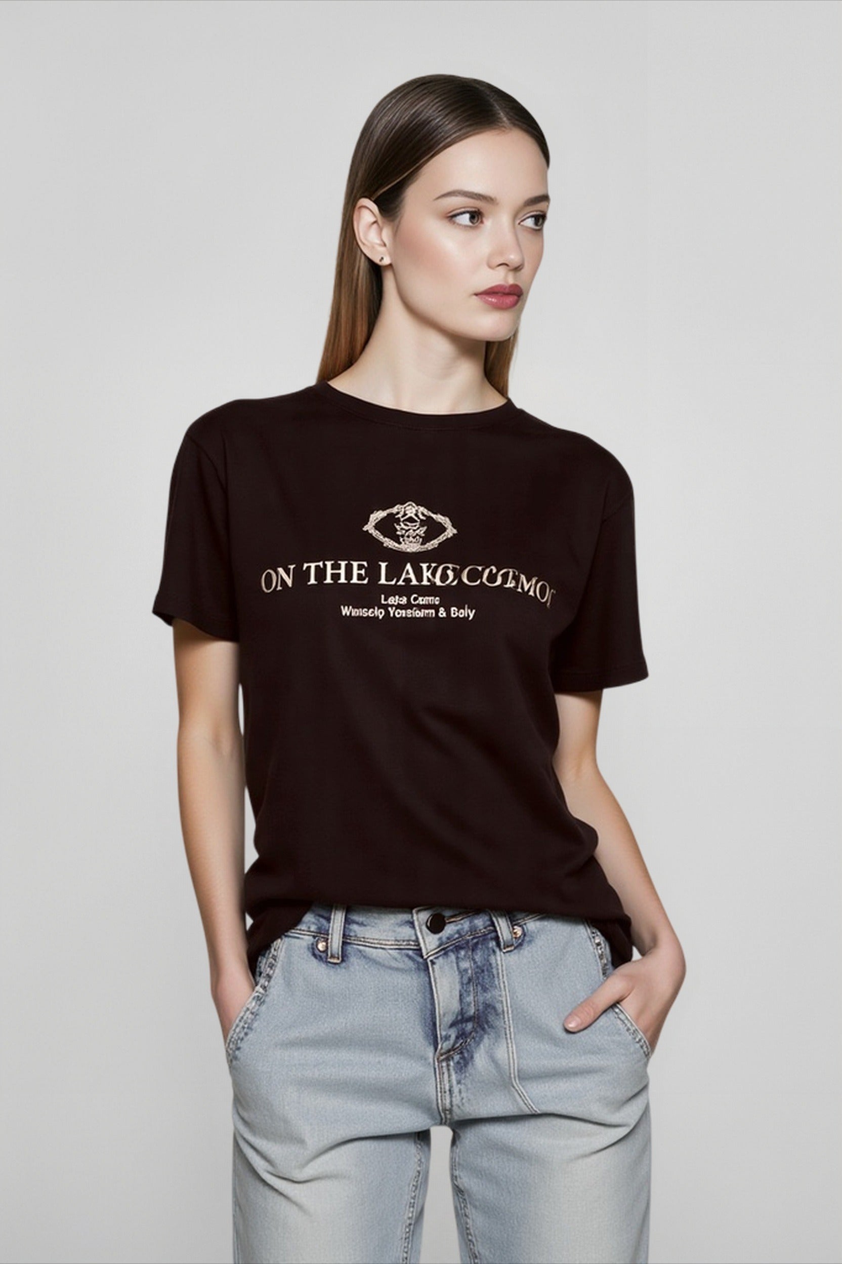 Letter Print Cotton T-shirts