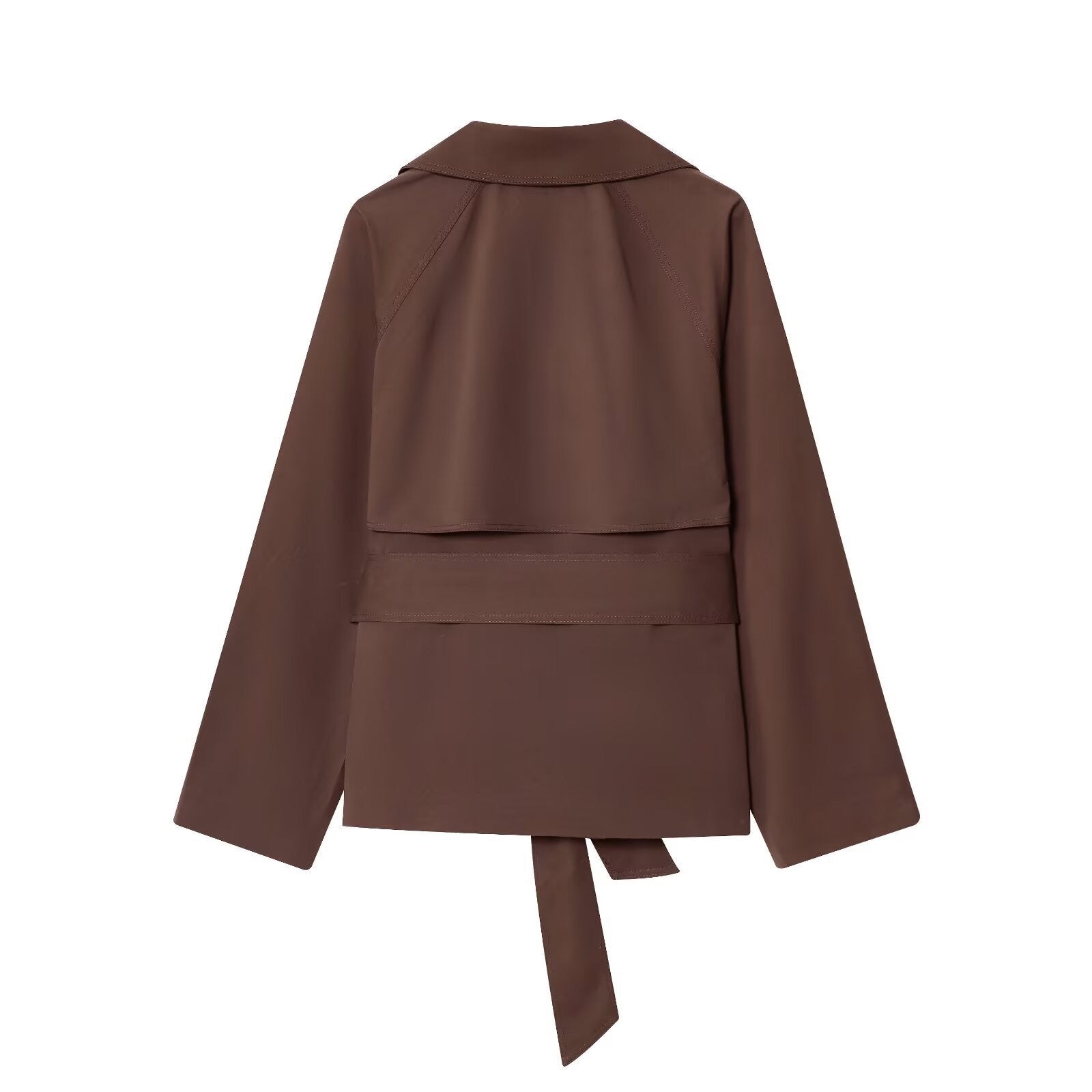 Double-Breasted Belted Trench Coat
