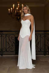 Stretch Tulle Bandage Mesh Formal Dress