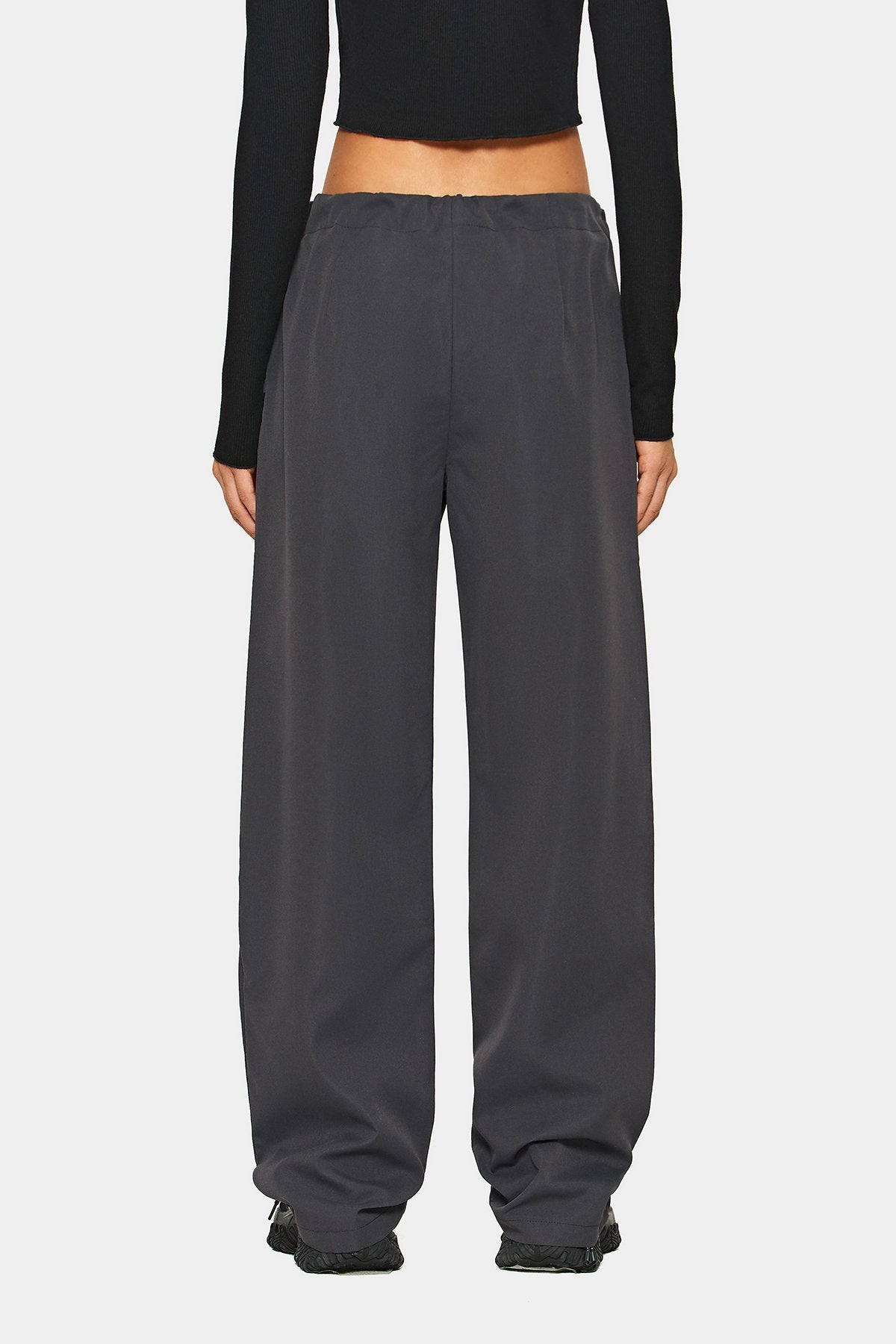 Low Waist Drawstring Solid Cargo Pants