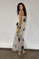 Polka Dot Bodycon Cami Maxi Dress