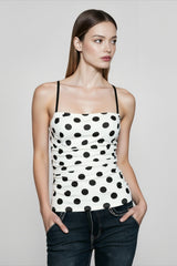Color Block Polka Dot Cami Top