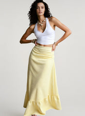 High Waist Stripe Swing Vacation Skirt