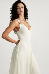Spaghetti Strap Mesh Maxi Dress