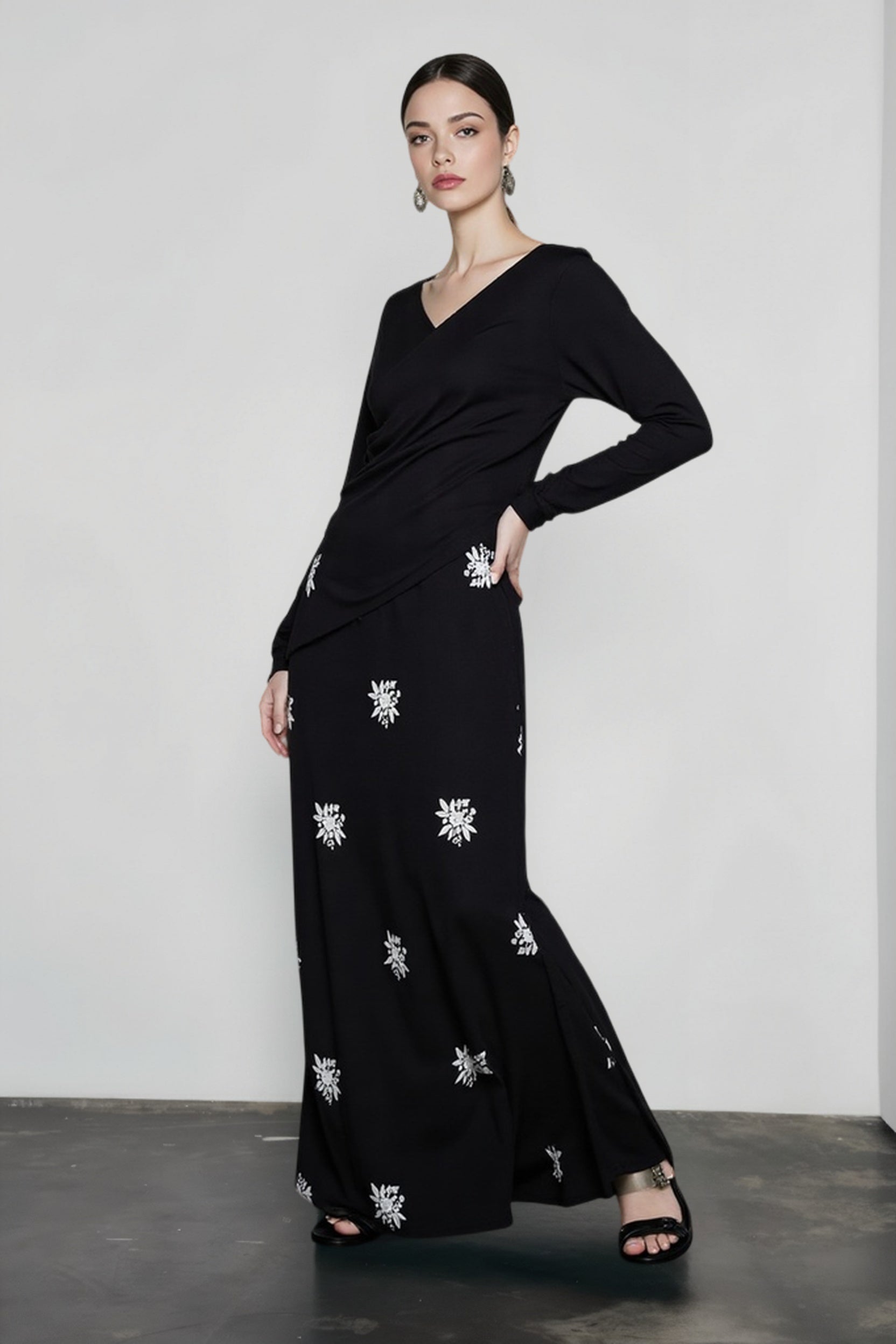 Embroidered Linen Lace Vacation Skirt