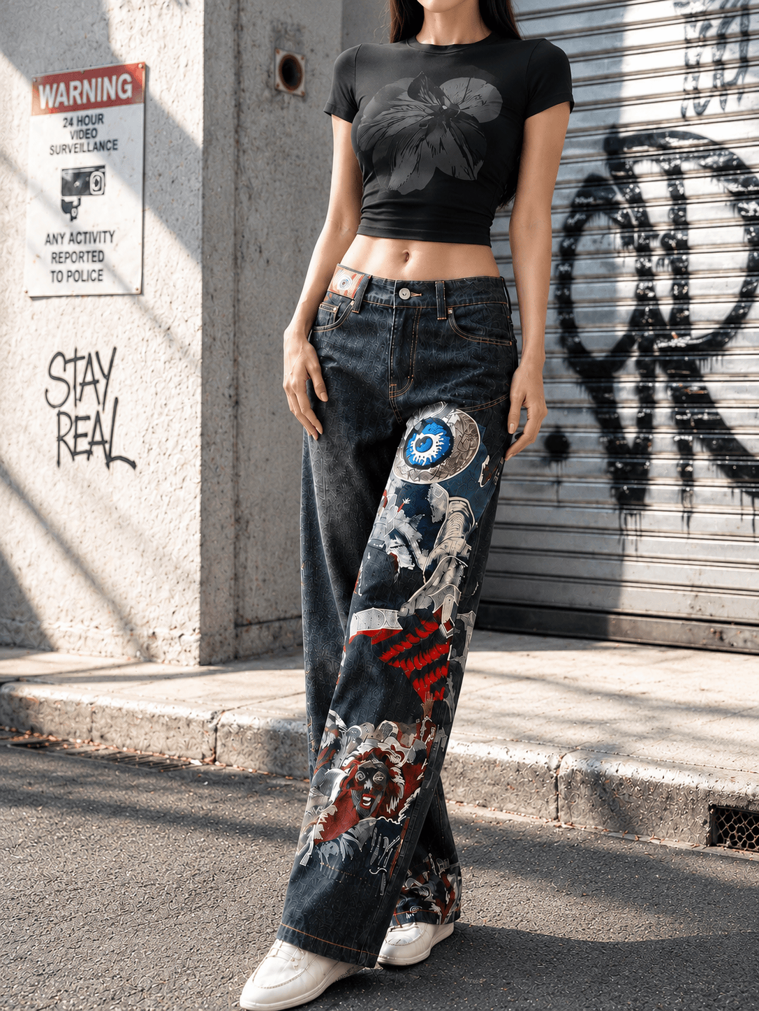 Y2K Gothic Streetwear Baggy Pant