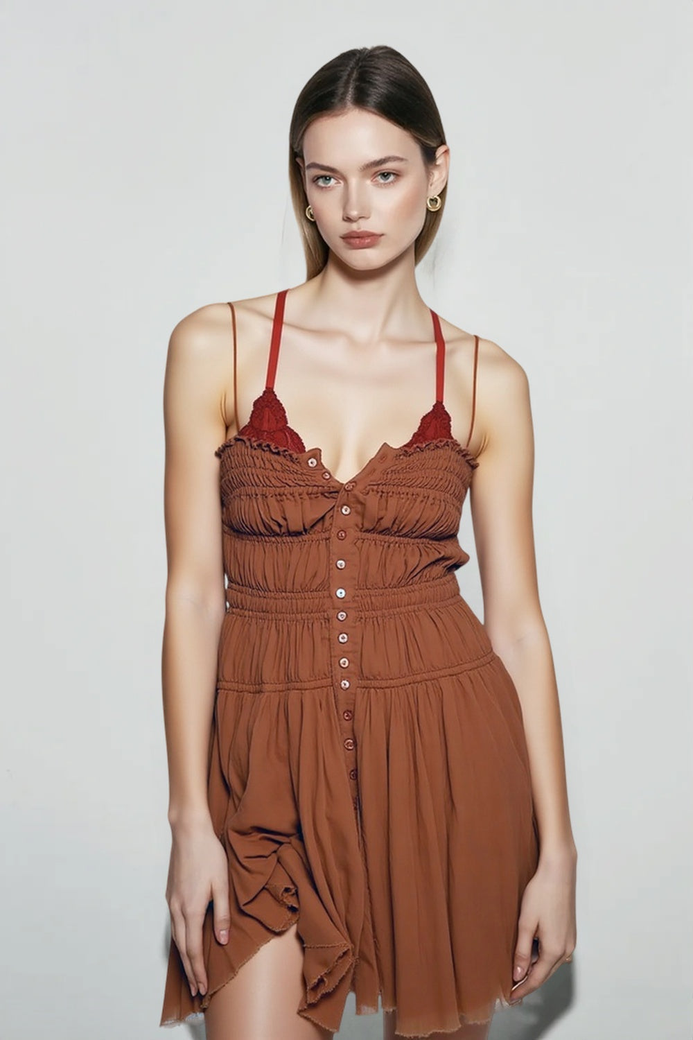 Fairy Ruched  Spaghetti Strap Bodycon Mini Dresses