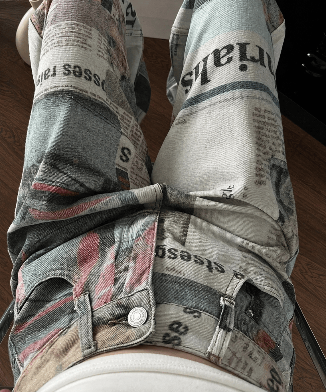 Newspaper Gothic Grunge Baggy Trouser