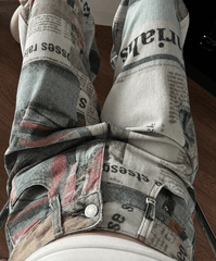 Newspaper Gothic Grunge Baggy Trouser