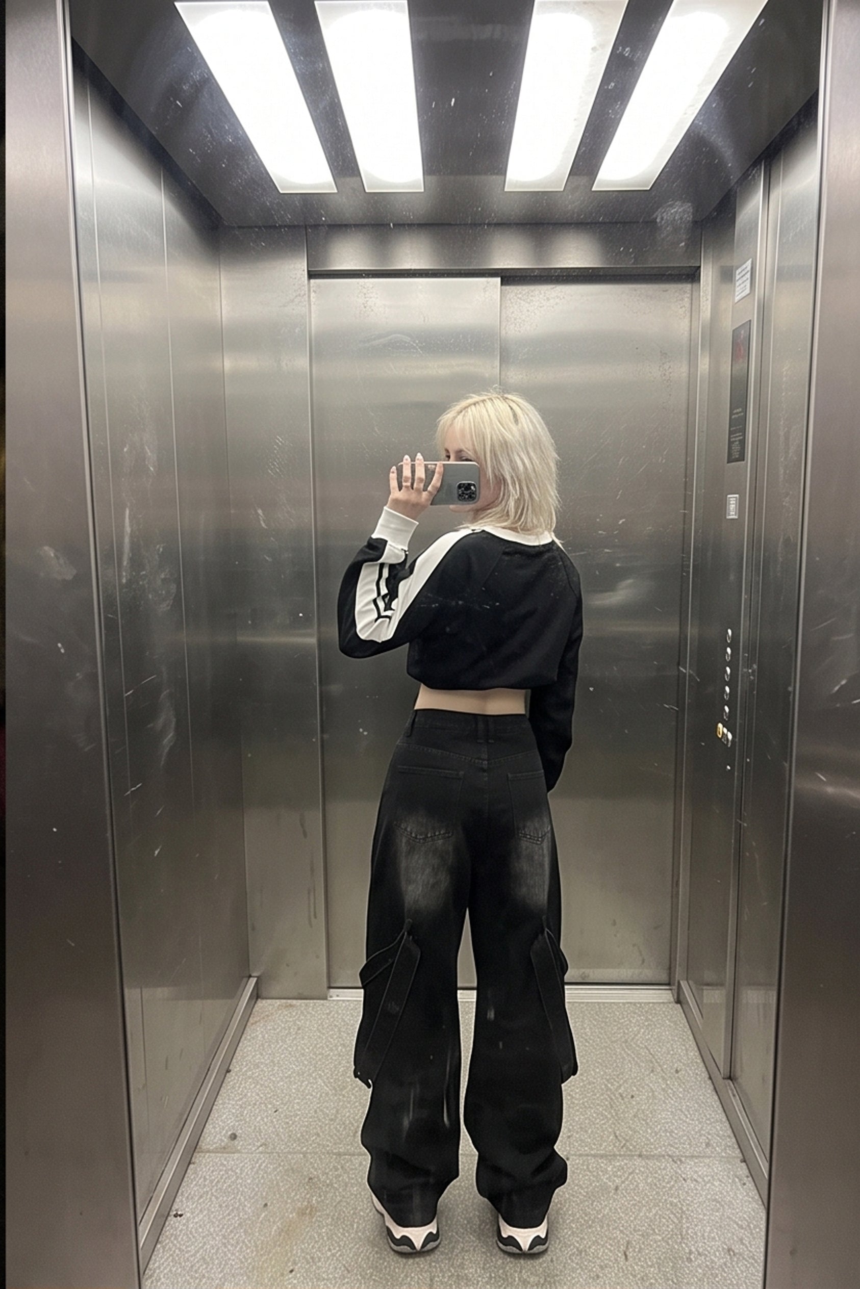 Vintage Washed Patchwork Jeans