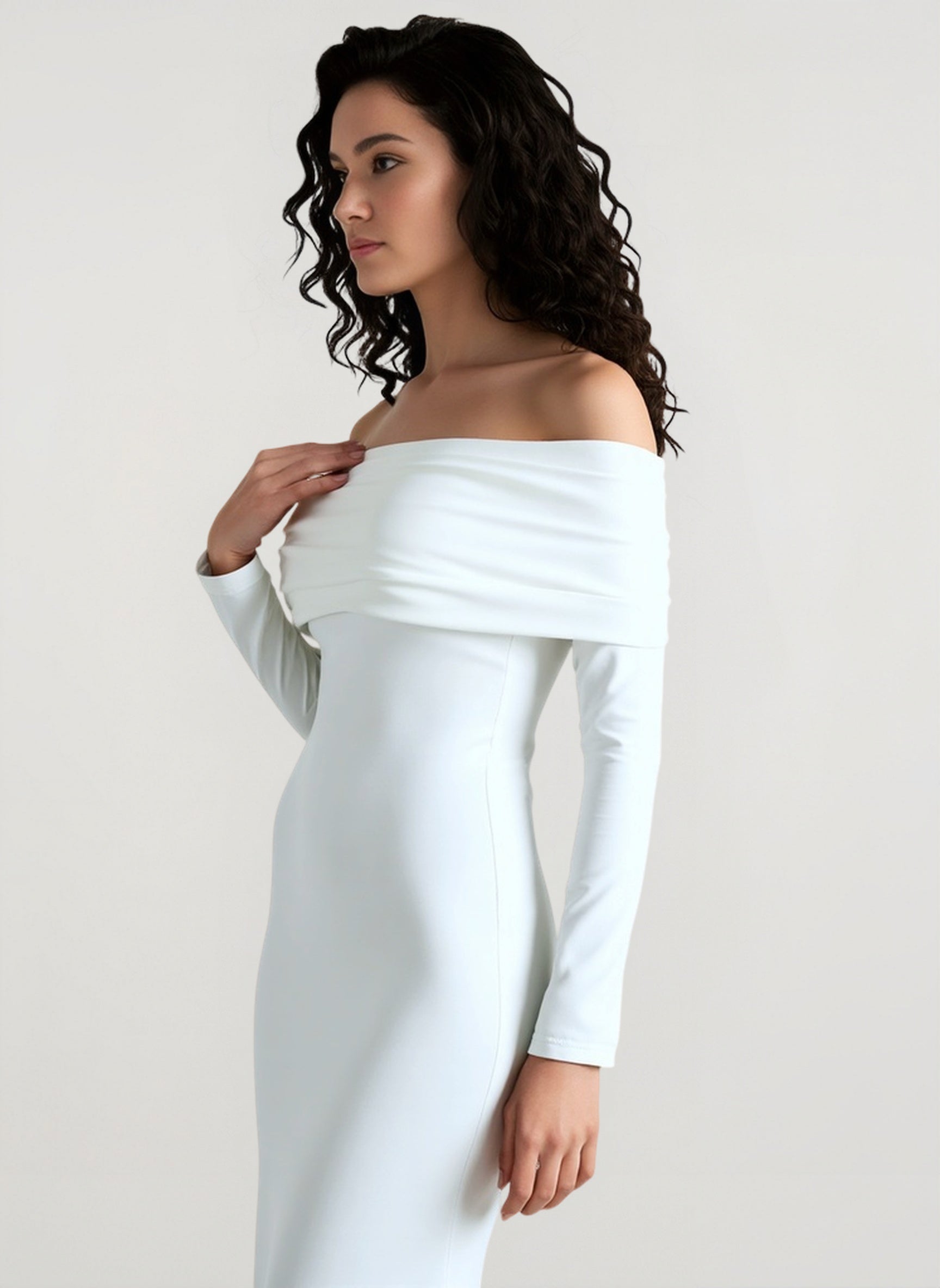 Off Shoulder Ruched Bodycon Formal Dress