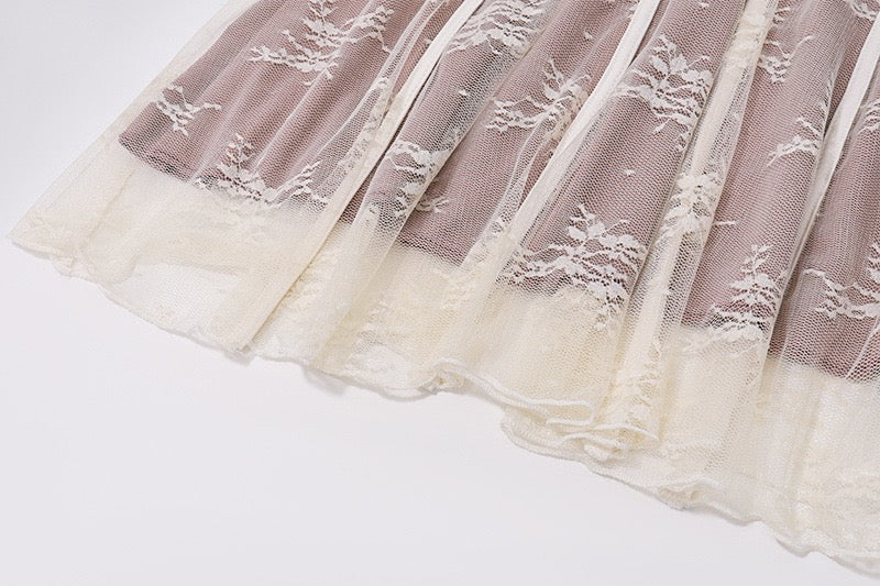 Long Sleeve Lace Corset Mini Dress