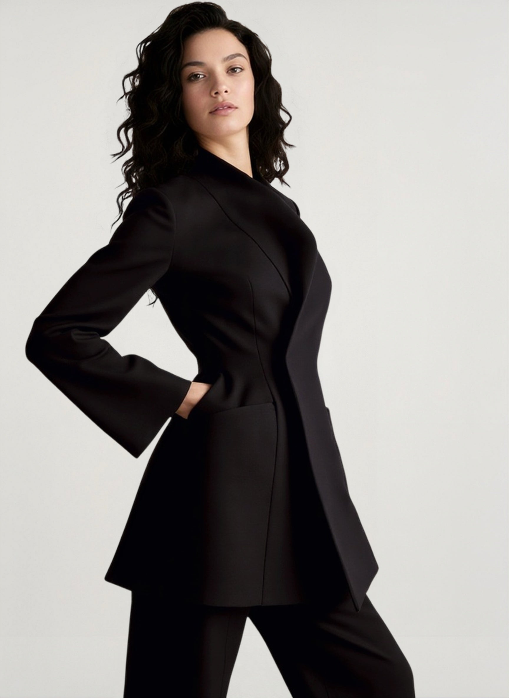Long Sleeve Stand Collar Blazer