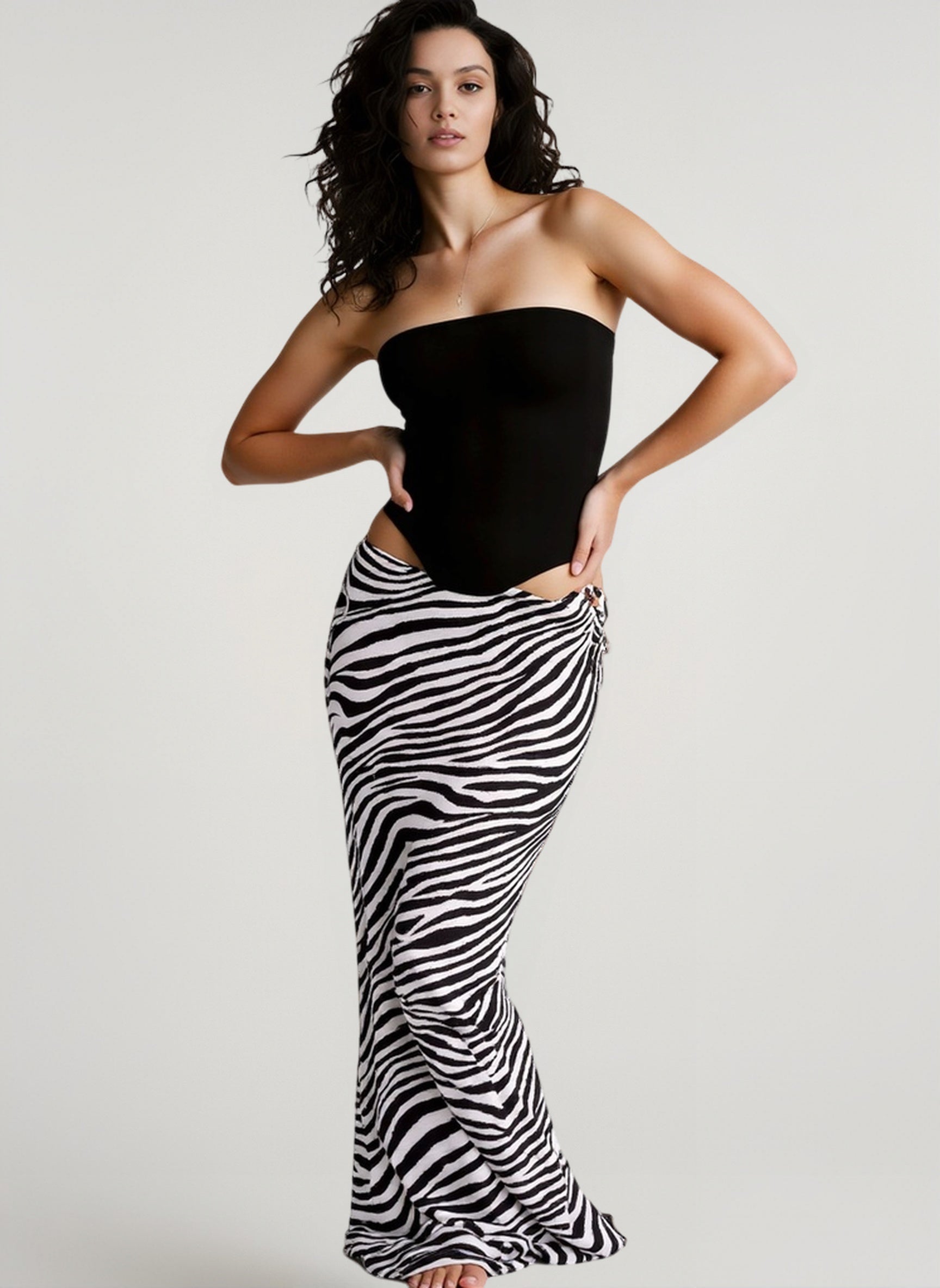 Boho Print Tie Waist Vacation Skirt
