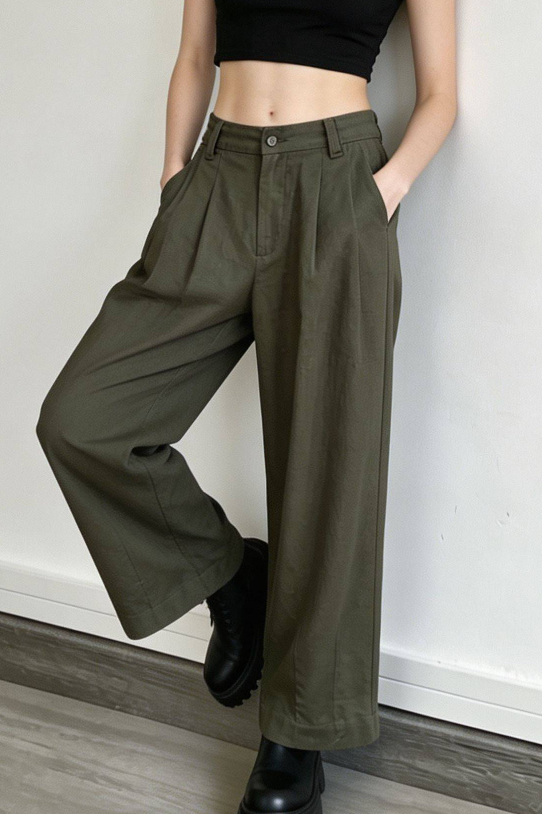 Linen Cropped Balloon Pants