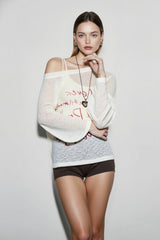 Loose One Shoulder Graphic Cover Up