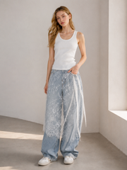 Unique Layered Lace Apron Drawstring Versatile Mini Skirt