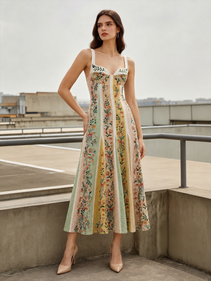 Halter Floral Printed Boho Dress