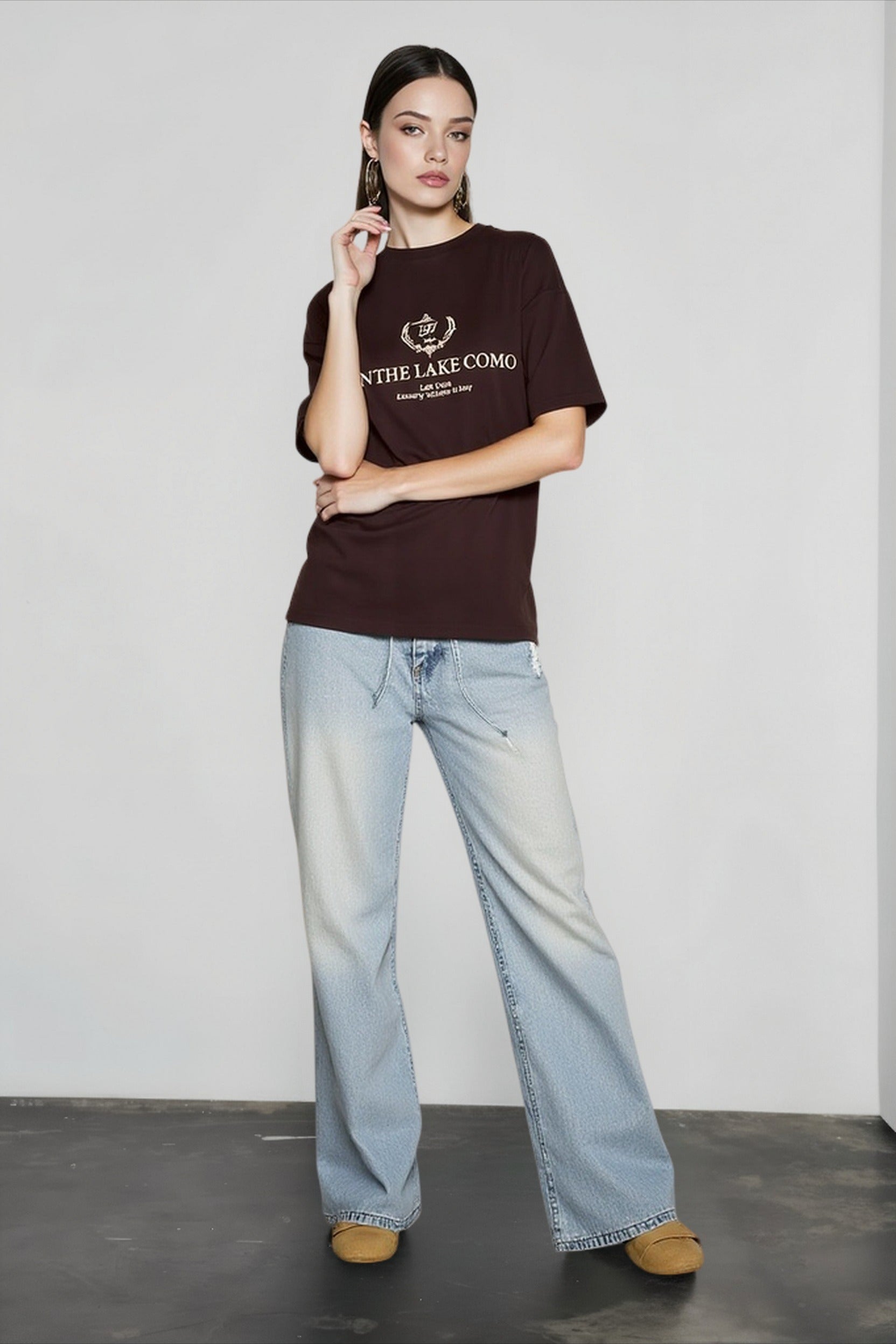 Letter Print Cotton T-shirts