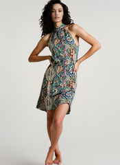 Bohemian Halter Sleeveless Pullover Boho Dress