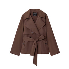 Double-Breasted Belted Trench Coat