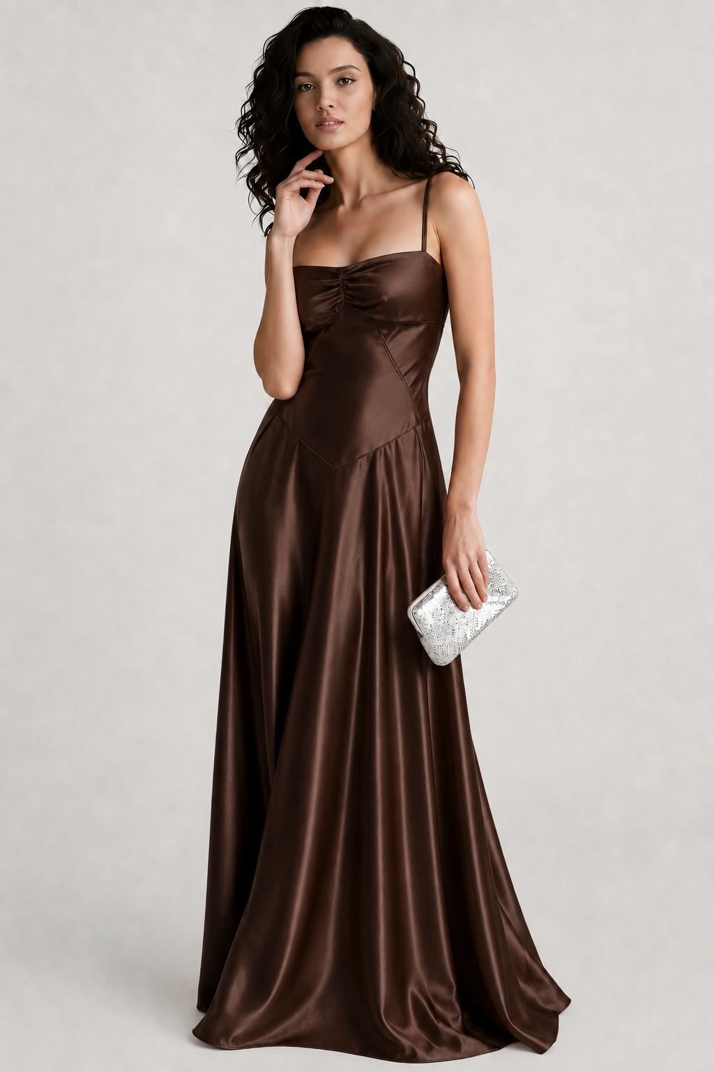 Sexy Cami Slim Fit Back Tie Long Prom Dress