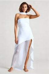Elegant Strapless Sleeveless Maxi Dress