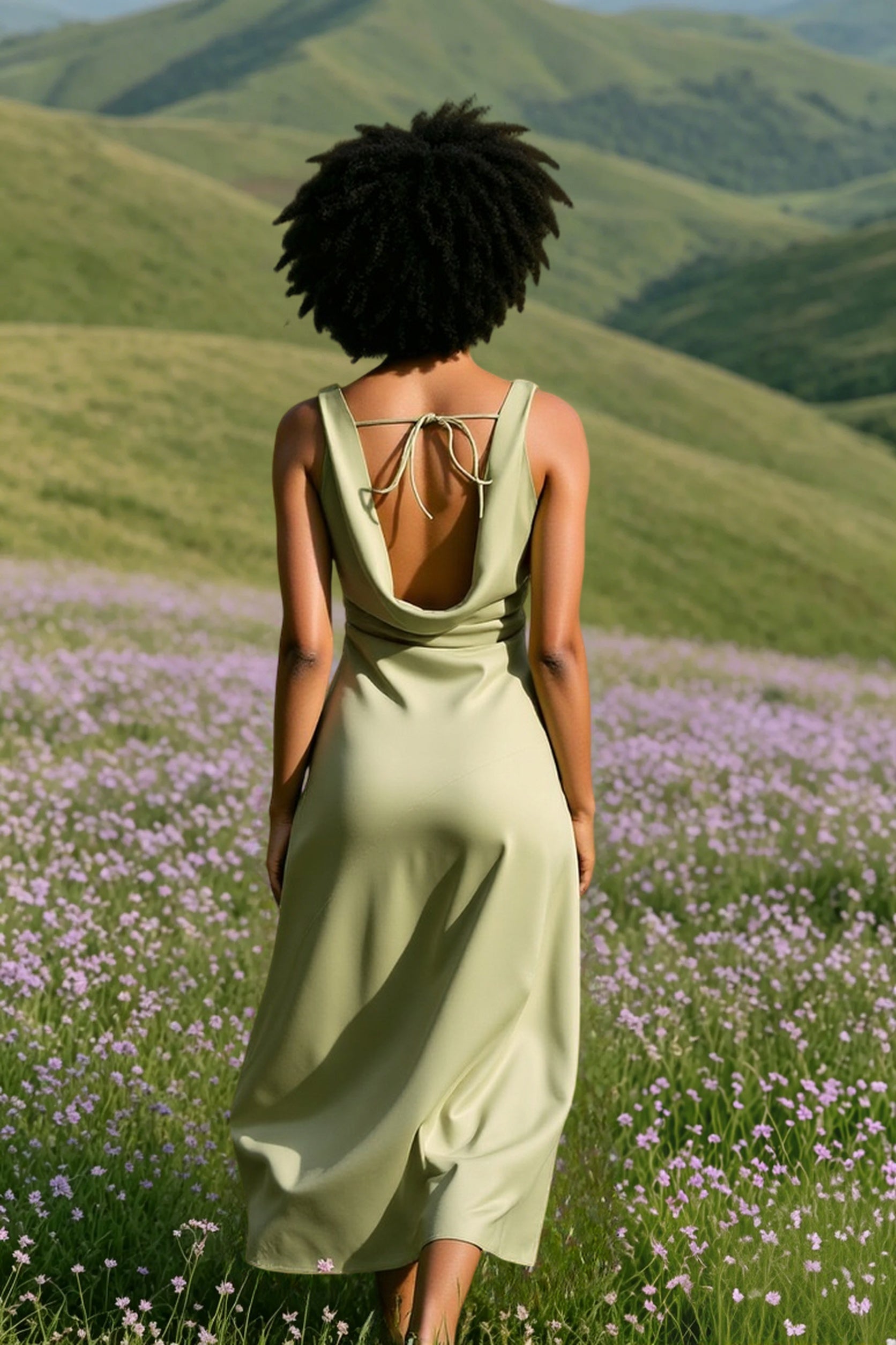 Satin Mermaid Low-Back Party Dress