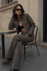 Vintage Stand Collar Suede Jacket