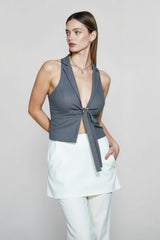 Hollow Out Sleeveless V-neck Cami Top