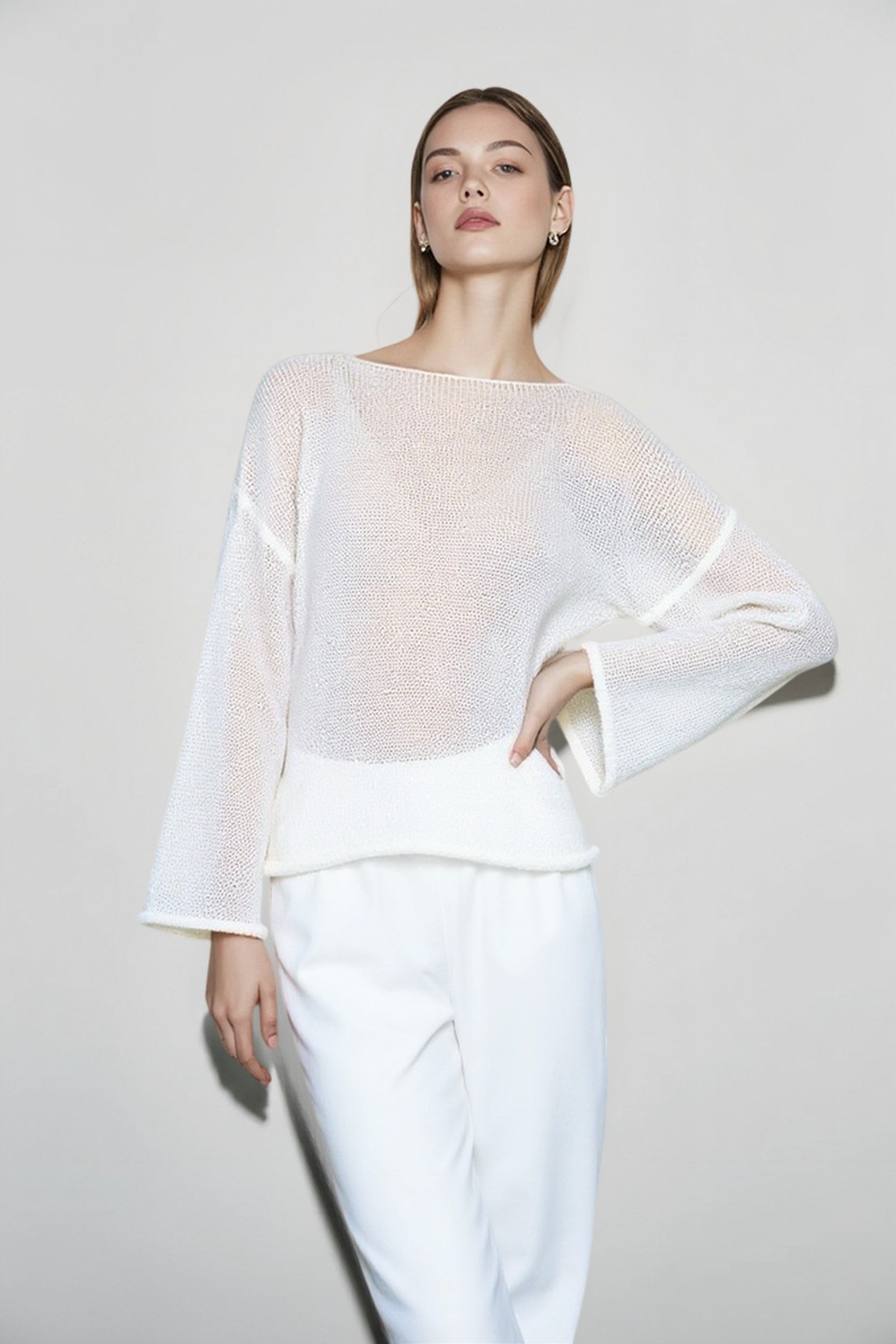 Lightweight Hollow Knit Sweater