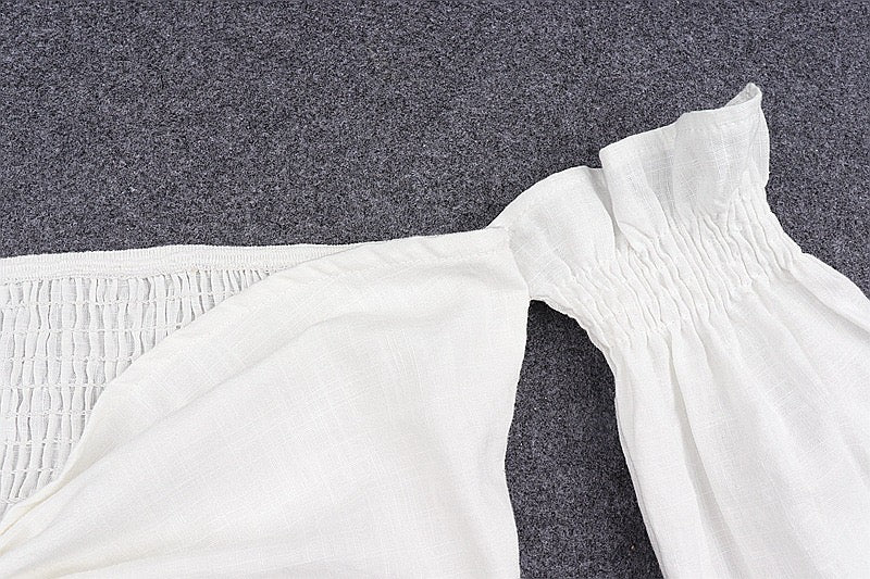 Off The Shoulder Twist Crop Blouse