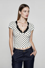 Sexy Colorblock Dot T-shirts