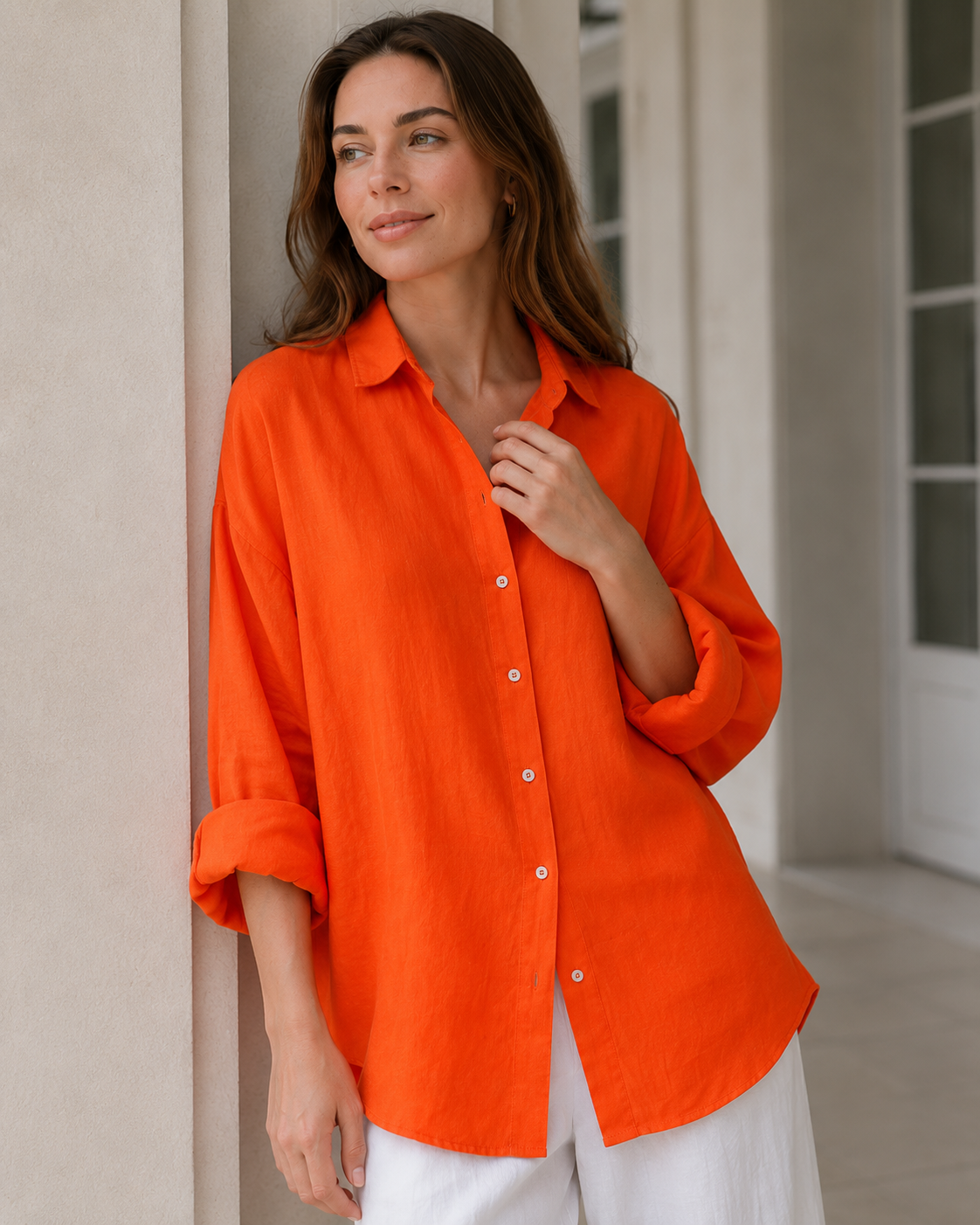 Fashion Solid Loose Casual Commuter Blouse