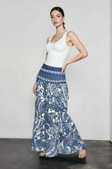 Relaxed Floral Boho Vacation Skirt