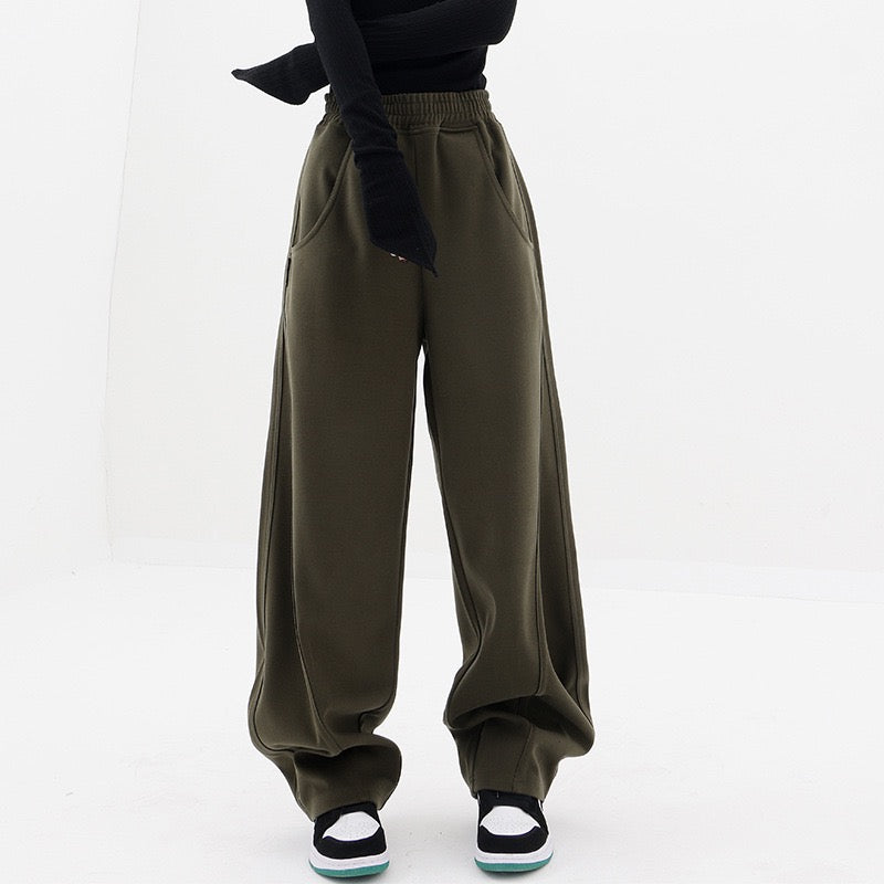 Baggy Solid Wide Leg Pants