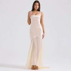 Sheer Overlay Long Dress