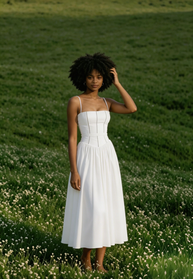 Elegant Gentle Floral Cami Fairy Maxi Dress
