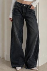 Edgy Relaxed Solid Laid-back Jeans