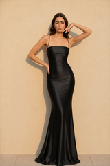 Chic Solid Cami Tube Slim Backless Maxi Dress