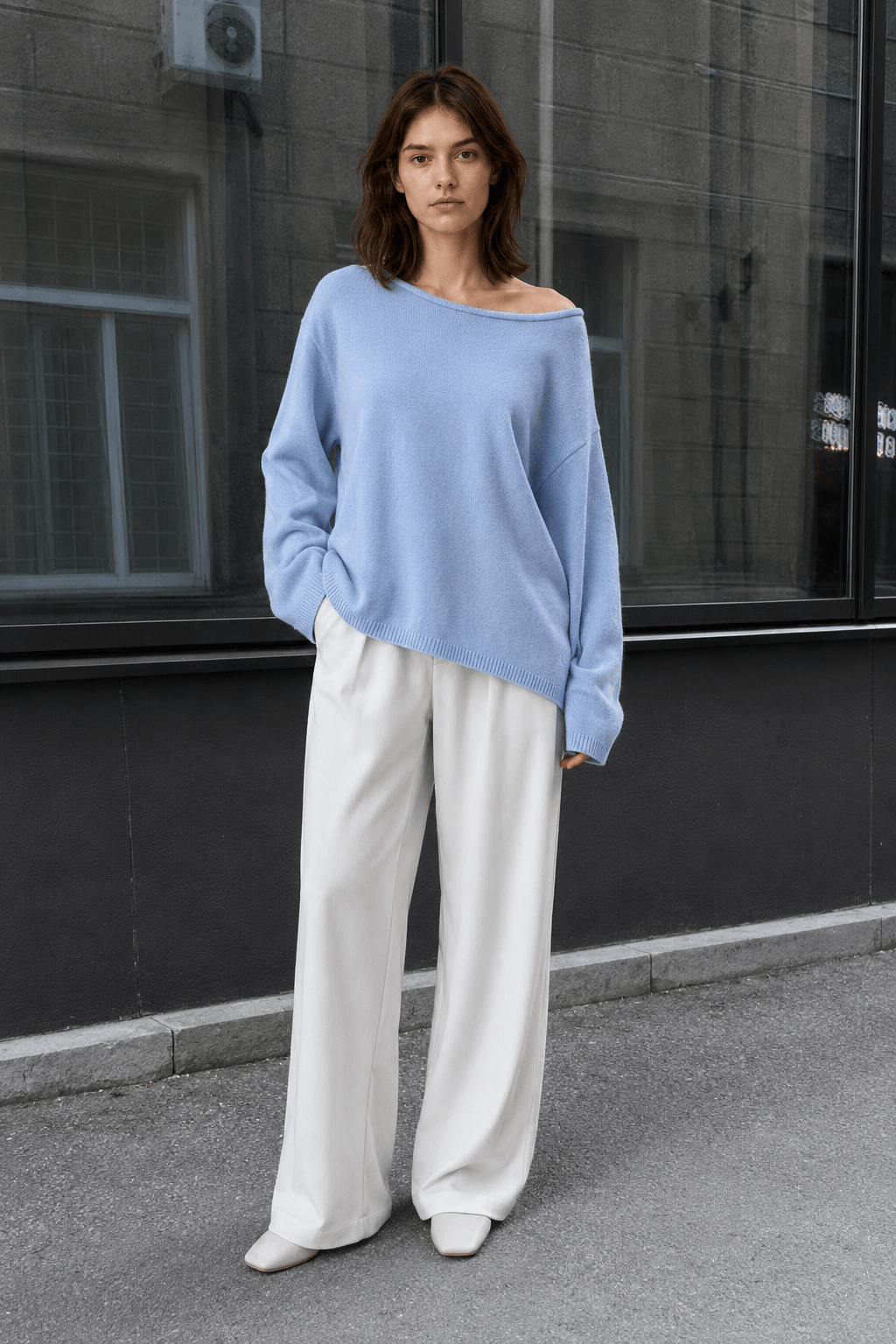 Backless Loose Fit Knit Blouse