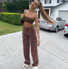 Addy Wide Leg Cargo Jeans