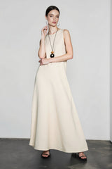 Pure Linen Tank Maxi Vacation Dress