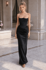 Strapless Boned Corset Bodycon Maxi Dress