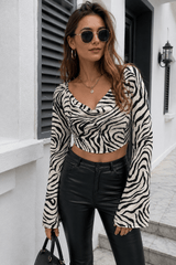Sheer Leopard Cardigan Crop Top
