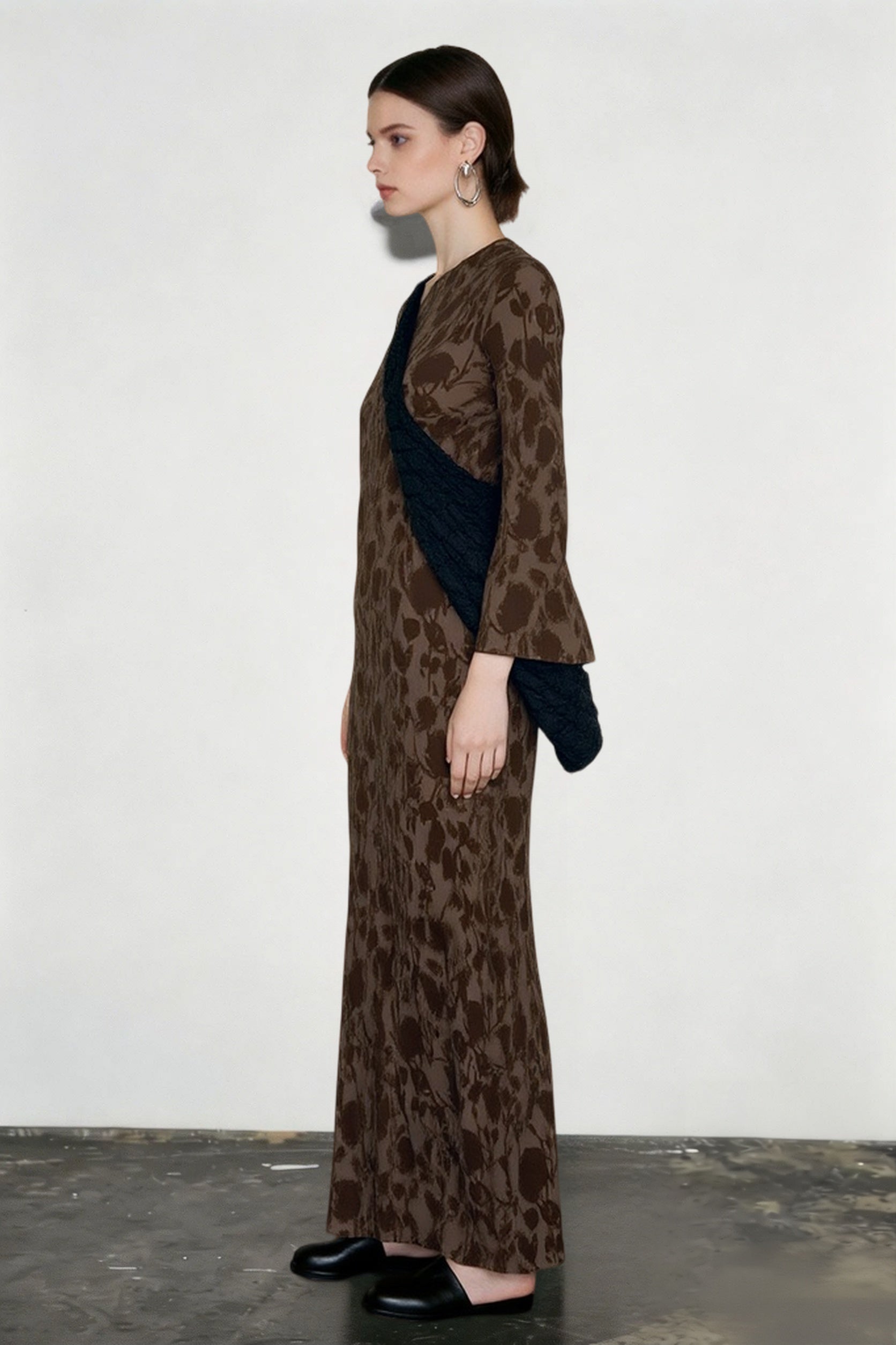 Elegant O-neck High Waist Evening Party Streetwear Maxi Dress