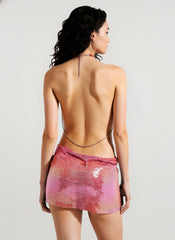 Y2K Cami Backless Club Bodycon Mini Sequin Dress