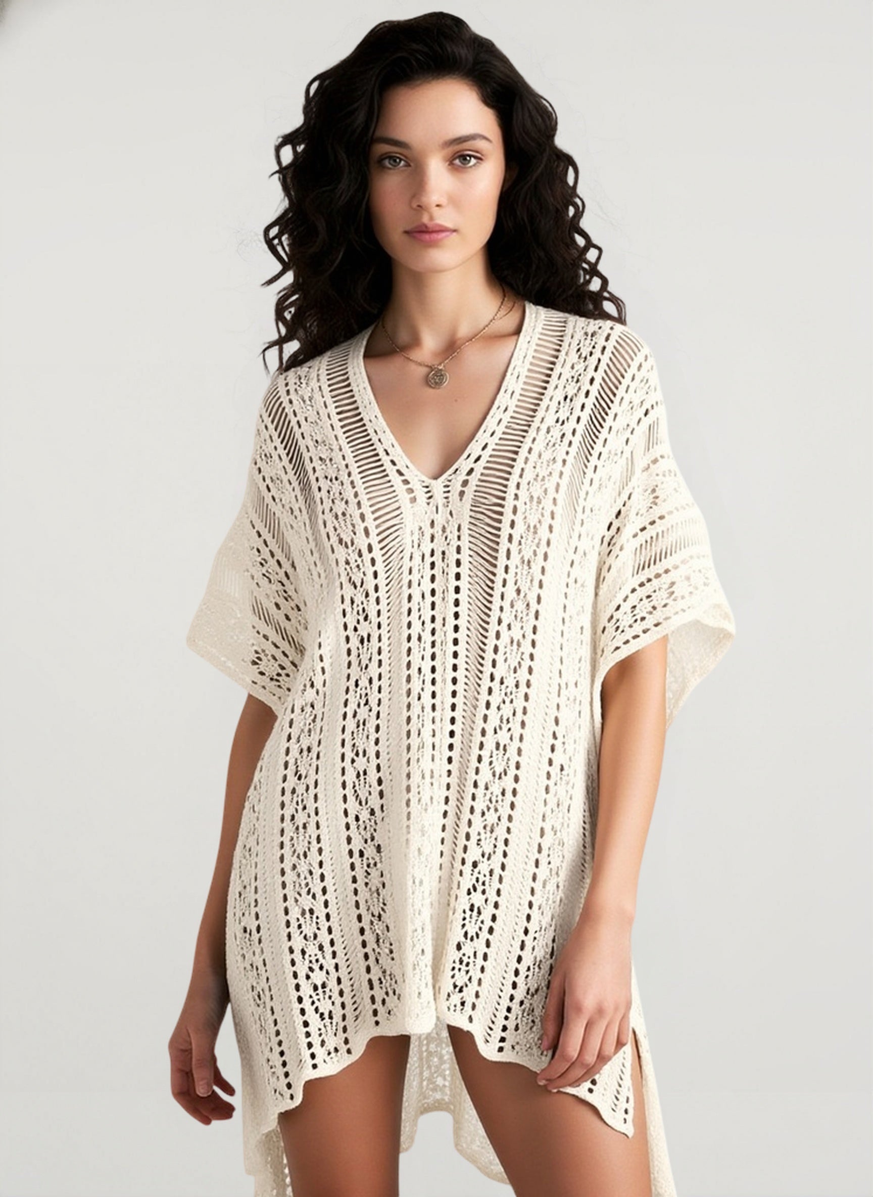 Crochet Poncho Beach Cover Up