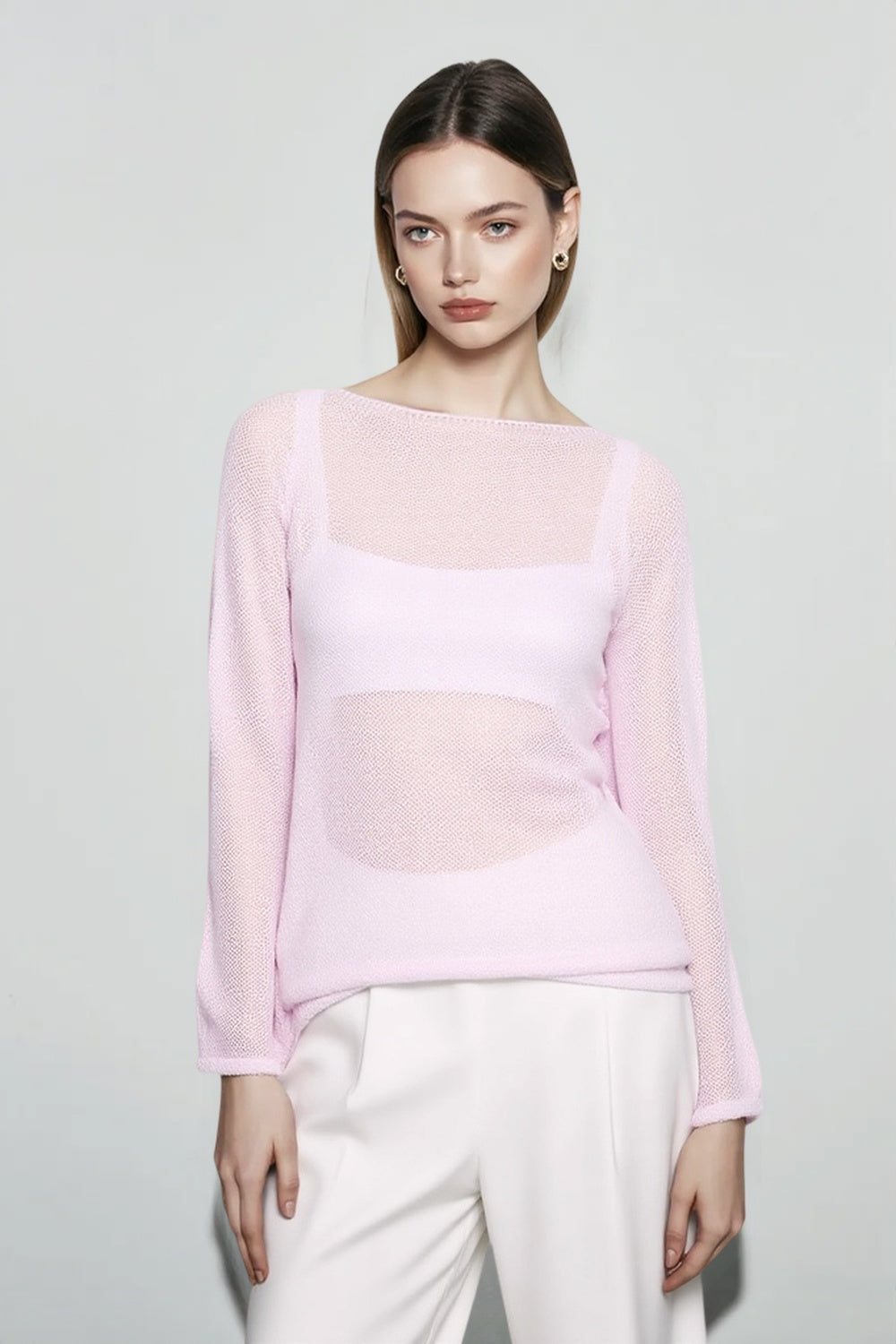 Lightweight Hollow Knit Sweater